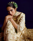 Mastani Ivory Tissue Jaal Gharara Set
