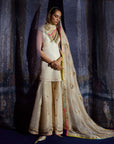 Mastani Ivory Tissue Tripti Gharara Set