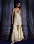 Mastani Ivory Tissue Tripti Gharara Set