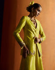Mastani Yellow Blazer Sharara Set