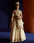 Mastani Ivory Maheen Tissue Lehenga Set