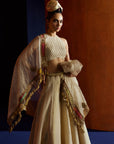 Mastani Ivory Maheen Tissue Lehenga Set