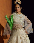 Mastani Ivory Maheen Tissue Lehenga Set
