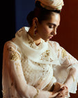 Mastani Ivory Maheen Tissue Lehenga Set