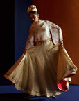 Mastani Ivory Maheen Tissue Lehenga Set