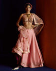Mastani Pastel Pink Maheen Silk Lehenga Set
