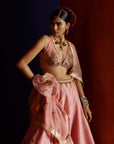 Mastani Pastel Pink Maheen Silk Lehenga Set