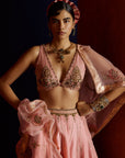 Mastani Pastel Pink Maheen Silk Lehenga Set