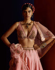 Mastani Pastel Pink Maheen Silk Lehenga Set