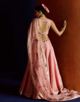 Mastani Pastel Pink Maheen Silk Lehenga Set