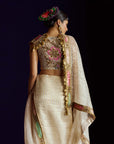 Mastani Ivory Tissue Saree Set