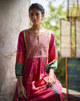 Nadira Magenta Front Puckering Kurta Set