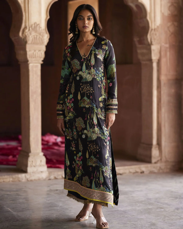 Nadira Black  Kurta Set
