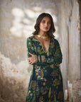 Nadira Teal Kurta Set