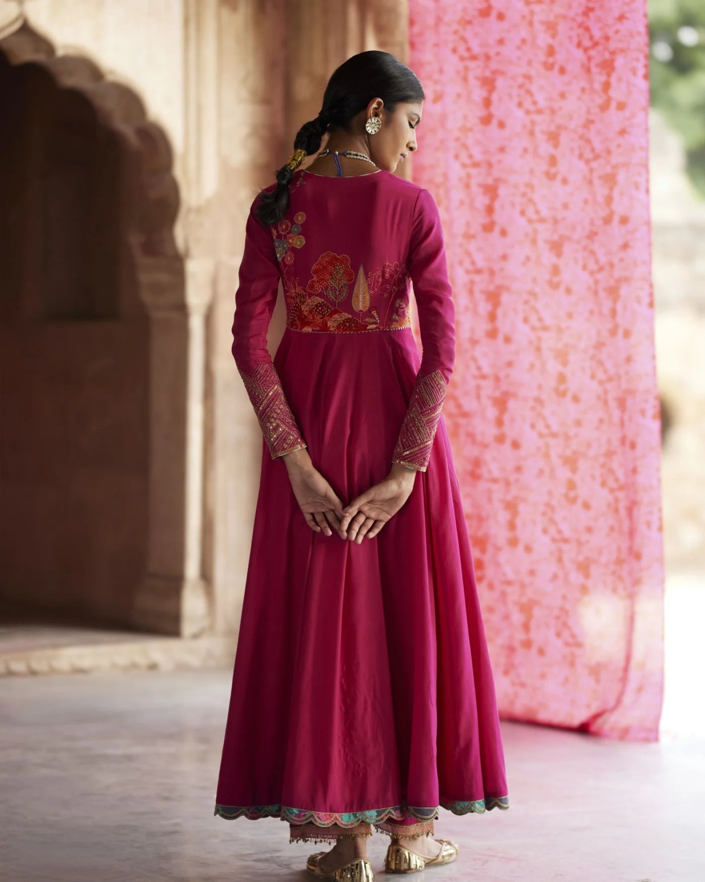 Nadira Magenta Genelia D&#39;Souza Anarkali Set