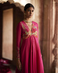 Nadira Magenta Genelia D'Souza Anarkali Set