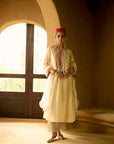 Nisbat Ivory Silk Dori Kurta Set