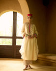 Nisbat Ivory Silk Dori Kurta Set