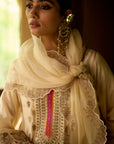 Nisbat Ivory Silk Dori Kurta Set