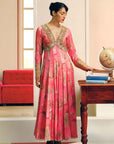 NILOUFER ROSE PINK GULRANG ANARKALI SET