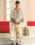 NILOUFER IVORY SHORT SIDE KALI KURTA SET