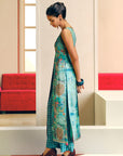 NILOUFER BLUE GULRANG PRINT HIGHLIGHT KURTA SET