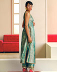 NILOUFER POWDER BLUE TISSUE GULRANG KURTA SET