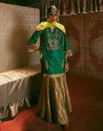 Reejh Emerald Green Challi Kurta Gharara Set