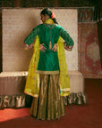 Reejh Emerald Green Challi Kurta Gharara Set