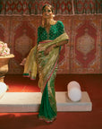 Reejh Green Tissue Jaal Saree