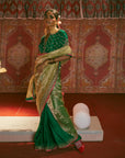 Reejh Green Tissue Jaal Saree