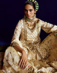 Mastani Ivory Tissue Jaal Gharara Set