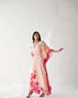 Pastel Pink Belt Kaftan