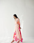 Pastel Pink Belt Kaftan