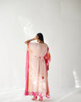 Pastel Pink Belt Kaftan