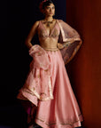 Mastani Pastel Pink Maheen Silk Lehenga Set
