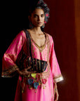 Mastani Hot Pink Tissue Choga Salwar Set