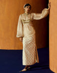 Mastani Ivory Tissue Skirt Set