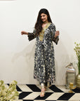 EXCLUSIVE EDIT SHADOW PRINT BOX PLEAT KURTA SET