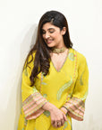 EXCLUSIVE EDIT FARIBA PRINT SIDE KALI KURTA SET