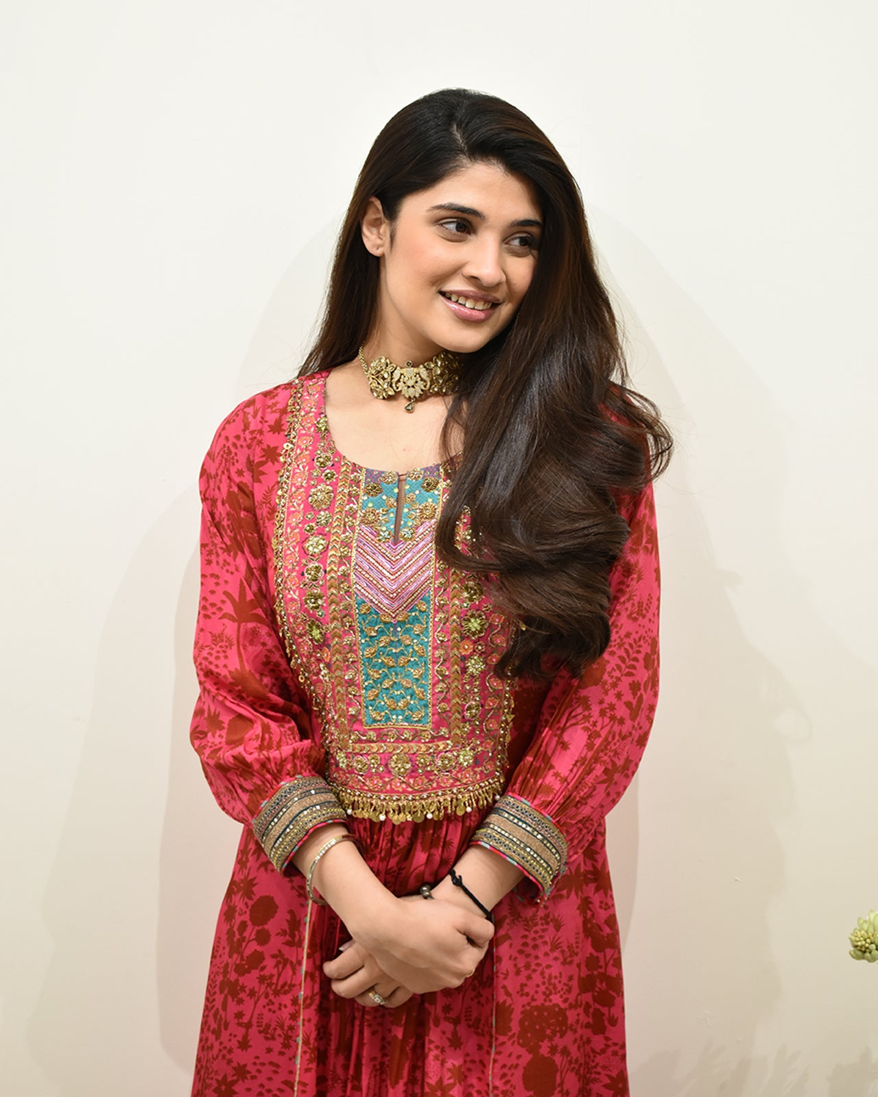 EXCLUSIVE EDIT SHADOW PRINT HIGHLIGHT YOKE KURTA SET