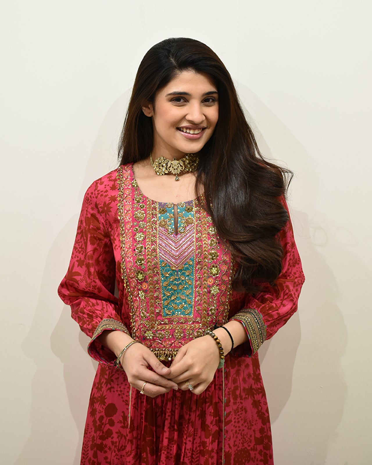 EXCLUSIVE EDIT SHADOW PRINT HIGHLIGHT YOKE KURTA SET
