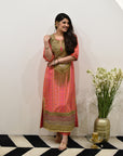 EXCLUSIVE EDIT TISSUE YOKE KURTA SET