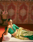 Reejh Green Tissue Jaal Saree