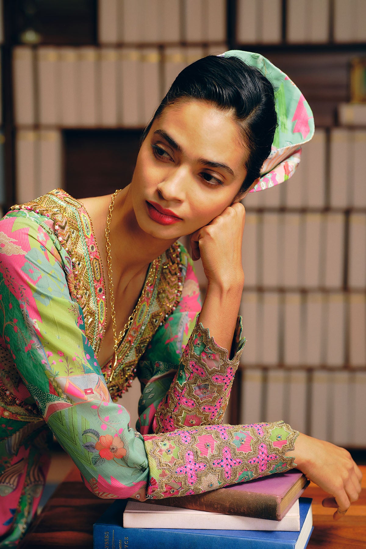 NILOUFER GREEN GULRANG ANARKALI SET