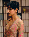 NILOUFER PASTEL PINK GULRANG ASYMMETRICAL KURTA SET