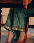 NILOUFER POWDER BLUE TISSUE GULRANG KURTA SET