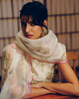 NILOUFER IVORY SCALLOP EMBROIDERY KURTA SET