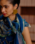 NILOUFER DEEP TEAL SCALLOP EMBROIDERY KURTA SET