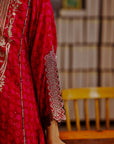 NILOUFER RED GULTARA PRINTED KURTA SET